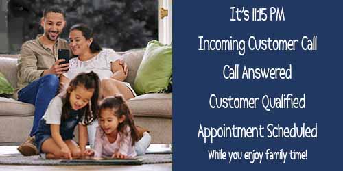 AI answering a local service customer call 24 hours a day while the business owner is unavailable.